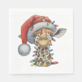 Festive Giraffe Servet