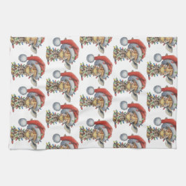 Festive Giraffe Theedoek