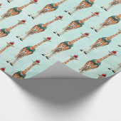 FESTIVE GIRAFFE Wrapping Paper Cadeaupapier (Hoek)