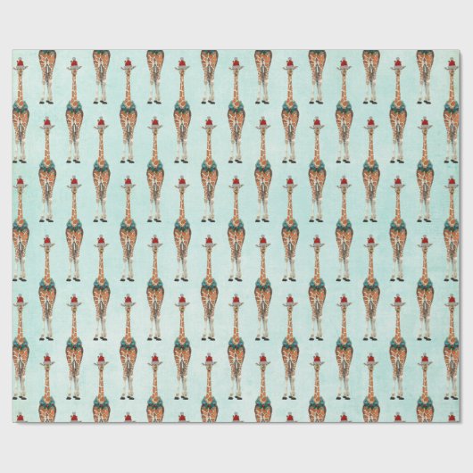 FESTIVE GIRAFFE Wrapping Paper Cadeaupapier (Vlak)