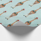 FESTIVE GIRAFFE Wrapping Paper Cadeaupapier (Hoek)