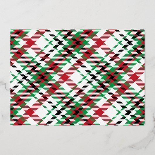 Festive Girl-kerstillustratie foto foto Folie Feestdagenkaart (Achterkant)