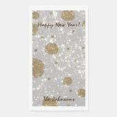 Festive Glitter Happy Nieuwjaar Napkins Servet (Voorkant)