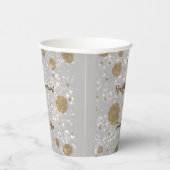 Festive Glitter Happy Nieuwjaar Papieren Bekers (Rechts)