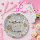 Festive Glitter Happy Nieuwjaar Papieren Bordje (Feest)