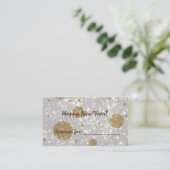 Festive Glitter Happy Nieuwjaar Plaatskaartje (Staand voorkant)