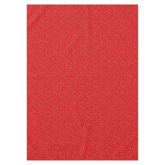 Festive Glittering Red Confetti Pattern Tafelkleed (Voorkant)