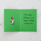 Festive Gnome Holding A Glass Of‎ Irish Dry Stout Feestdagen Kaart (Binnen)