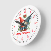 Festive Gnome Hug Christmas Pocket Watch Ronde Klok (Hoek)