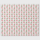 Festive Gnome kerstakelpapier Cadeaupapier (Vlak)