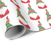 Festive Gnome kerstakelpapier Cadeaupapier (Rol Hoek)