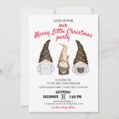 Festive Gnomen Merry Little Kerstparty Kaart (Voorkant)