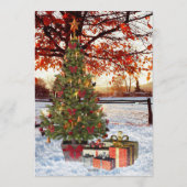 Festive Gold Artistic Kerstmenu Menu (Achterkant)