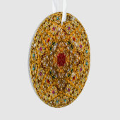 Festive Gold Bead Bling Ornament (voorkant)