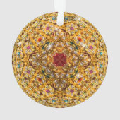 Festive Gold Bead Bling Ornament (achterkant)