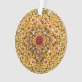 Festive Gold Bead Bling Ornament (voorkant)