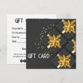 Festive Gold Bw Modern Black Cadebox Cadeaukaart (Voorkant / Achterkant)