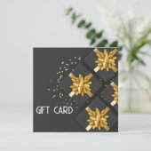 Festive Gold Bw Modern Black Cadebox Cadeaukaart (Staand voorkant)