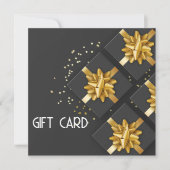 Festive Gold Bw Modern Black Cadebox Cadeaukaart (Voorkant)