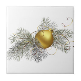 Festive Gold Decoration Tegeltje