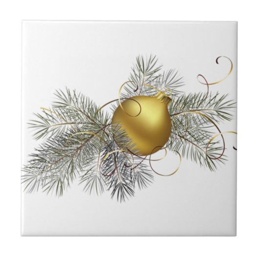 Festive Gold Decoration Tegeltje (Voorkant)