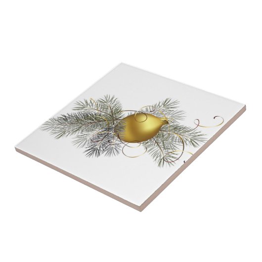 Festive Gold Decoration Tegeltje (Zijkant)