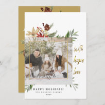 Festive Gold Faith Hope Love Two