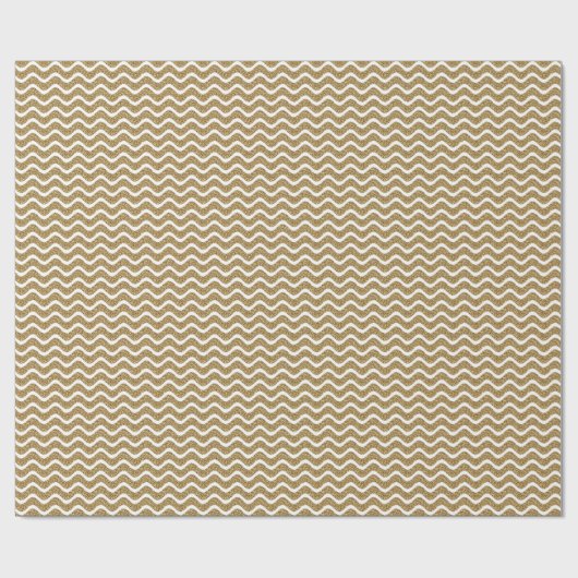 Festive Gold Glitter Chevron Stripes Cadeaupapier (Vlak)