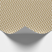 Festive Gold Glitter Chevron Stripes Cadeaupapier (Hoek)