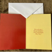 Festive Gold Glitter Reindekerst Foto Feestdagen Kaart