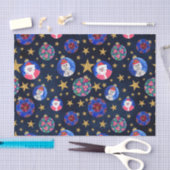 Festive Gold Glitter Stars Ornaments Waterverf Tissuepapier (Craft)