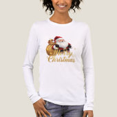 Festive Gold Holiday Design Tri-Blend Shirt (Voorkant volledig)