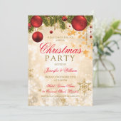 Festive Gold Kerstfeestdag Kaart (Staand voorkant)