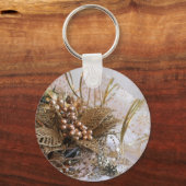 Festive Gold Kerstmis Sleutelhanger (Voorkant)