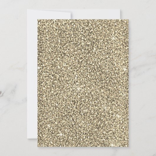 Festive Gold Lijst, Roos Gold, Glitter Retirement Kaart (Achterkant)