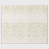 Festive Gold Pattern op White Cadeaupapier (Vlak)