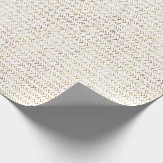 Festive Gold Pattern op White Cadeaupapier (Hoek)