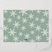 Festive Gold Script 5 Photo Collage Folie Feestdagenkaart (Achterkant)