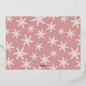 Festive Gold Script 5 Photo Collage Folie Feestdagenkaart (Achterkant)