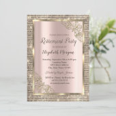 Festive Gold Sequins Lijst, Roos Gold Retirement I Kaart (Staand voorkant)