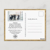 Festive Gold Snowflakes Foto van een nieuw jaar Briefkaart (Achterkant)