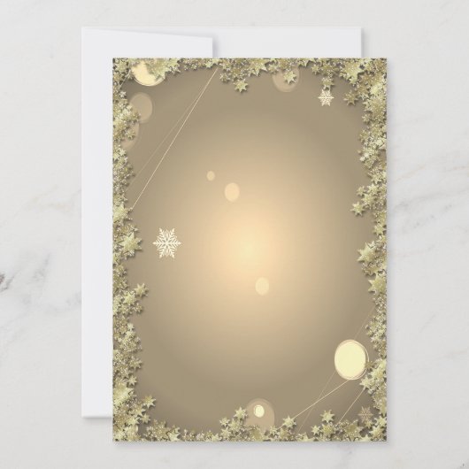 Festive Gold Stars Company kerst Kaart (Achterkant)