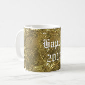 Festive Gold Stars Happy New Year 2017 Mok (Voorkant links)