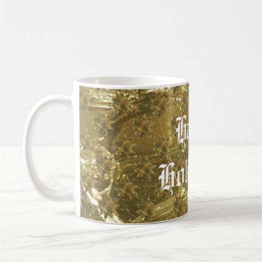 Festive Gold Stars Merry kerstkoffee Mok (Links)