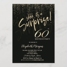 Festive Gold Surprise 60th Birthday Party