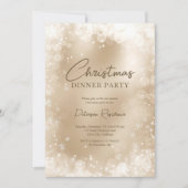 Festive Gold White sneeuwelegant kerst Kaart (Voorkant)