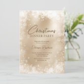 Festive Gold White sneeuwelegant kerst Kaart (Staand voorkant)