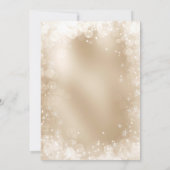 Festive Gold White sneeuwelegant kerst Kaart (Achterkant)