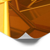 Festive golden background met driehoeken, badkamer poster (Hoek)