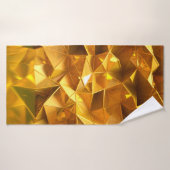 Festive golden background with triangles, bathroom badhanddoek (Badhanddoek)